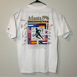 Vintage 1996 USA Olympics Field Hockey Team Signed Champion Shirt